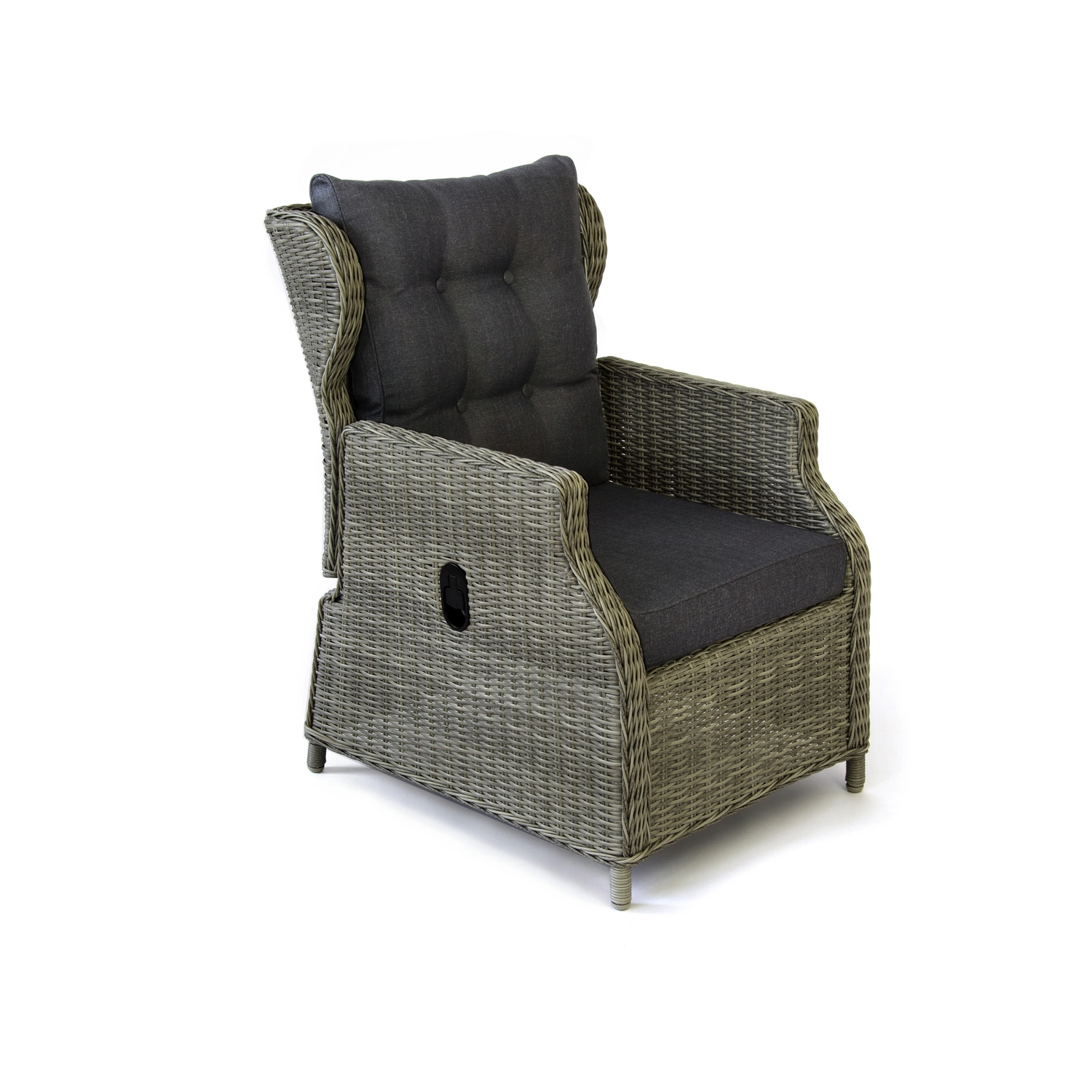 BELLAVISTA Canelli Dining Lounge Gartenmöbel Set 7 Sitzplätze Polyrattan Aluminium Grau