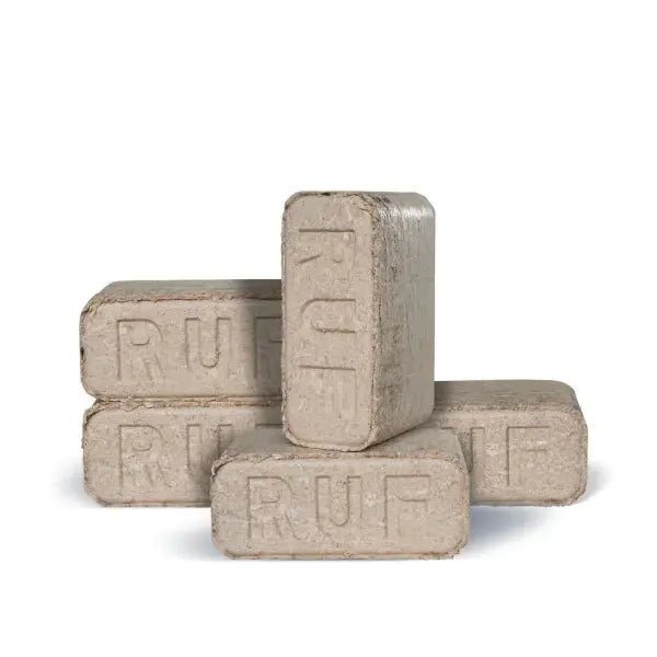 Heizfuxx RUF Holzbriketts Hartholz – 960 kg Palette (96×10 kg), Heizwert ≥4,8 kWh/kg, RUF-Form