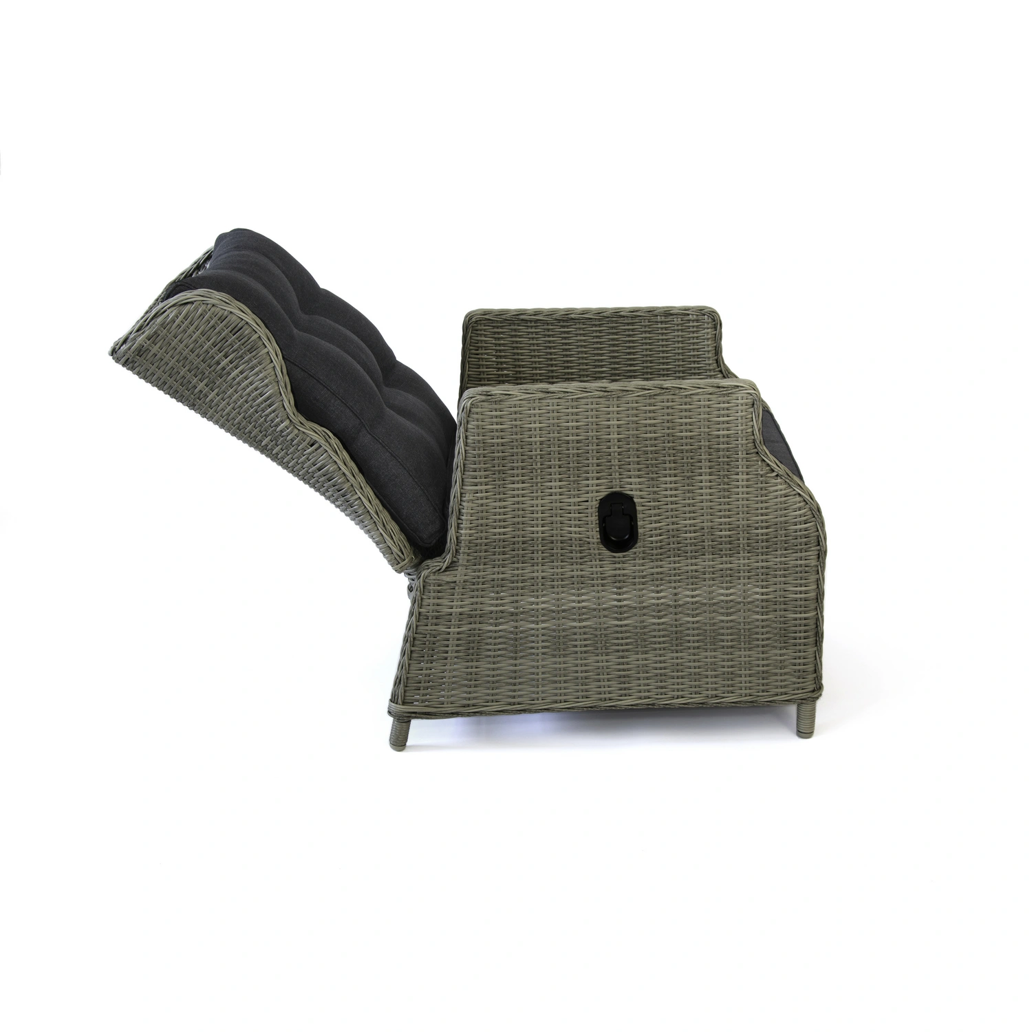 BELLAVISTA Canelli Dining Lounge Gartenmöbel Set 7 Sitzplätze Polyrattan Aluminium Grau