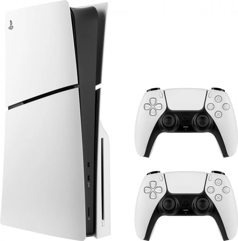 Sony PlayStation 5 PS5 Slim Disc Edition 1TB Konsole inkl. 2 DualSense Wireless Controller | 4K | 8K | 120 Hz | Blu-ray
